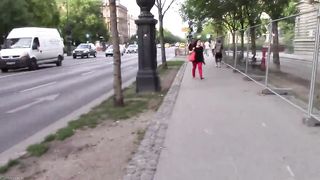 Cayenne - Public Flashing Upskirt In Budapest