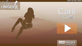 Carli Banks - ArtLingerie - Black Lingerie in Bathroom