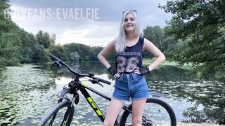 evaelfie Relax day in awesome natural park with bicycle