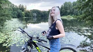 evaelfie Relax day in awesome natural park with bicycle
