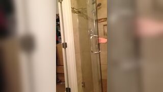 Brandy Botto getting out of the shower.  Filmed by Ex