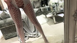 emmagreen video juicy bum in crotchless fishnet bodystocking and stripper heels xxx onlyfans porn videos