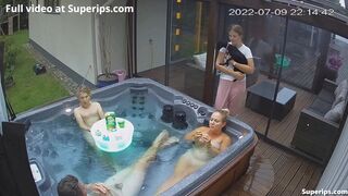 IPCAM – German nudist family enjoys the Jacuzzi