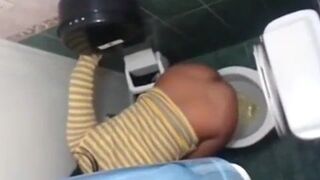 Spying on amateur girls pissing in public toilets