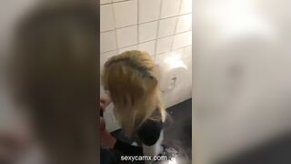 Drunk girls having some fun at a club bathroom