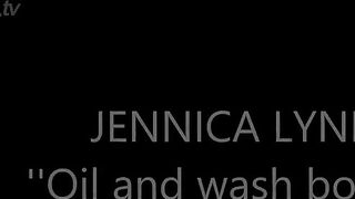 Jennica Lynn - oil and boob wash