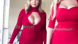 Bethanylilya - bethanylilya matching red dress video with ruby part hello october