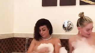 Bethanylilya - bethanylilya getting into the bubble bath with fiona