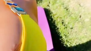 Jenni Neidhart Topless Yellow Bikini Porn Video