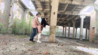 alex space blowjob & sex w/ cum on ass in the middle of an abandoned building video