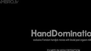 Vanessa Vixon Hand Domination - The tiny blonde used the captive Dick for her own pleasure