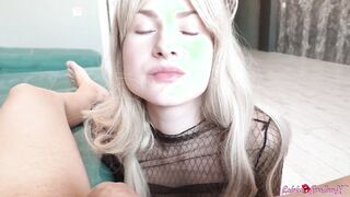 lalokaswallowx slutty blonde delightfully sucks morning client's cock & swallows cum for a surcharge 1080p video
