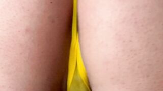 Vladislava Galagan Yellow Bikini Real close up