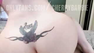 Cherry Barbie Fucked In Sitting Possition w/ A big Brown cock & jumping All Over His Dick porn video