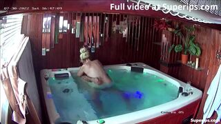 IPCAM – French blonde Milf gets fucked in a jacuzzi