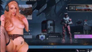 KylieKohl drinking vodka and owning in FPS shooter