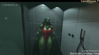 She hulk's shower time