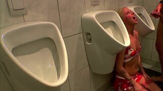 Blonde Pissed On At The Urinals