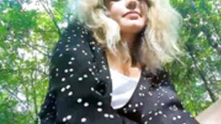 dianaholiday polka dot dress in the woods, NN no action
