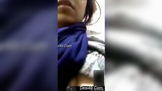 Hot Indian girl sexy strip on video call