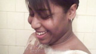 Ebony-Princess In The Shower