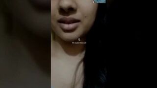 Horney mahi showing her melons on video call
