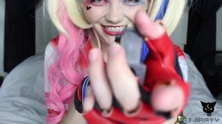 catjira - harley quinn punished by multiple orgasm