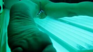 Spying on her in the tanning bed while she's flappin