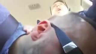 Guy blows me in the car spills the cum and licks it up