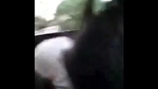 Filipina teen blowjob in car beside police van