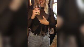 Drunk Australian Tit Flash Public