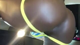Amazing Bubble Black Ass Trying His Hole