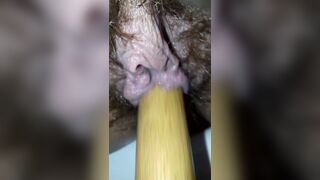 SLUTTY TEEN WANTS COCK BUT SETTLES FOR PLUNGER INSTEAD