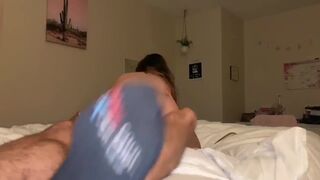White girl with a big ass rides my cock