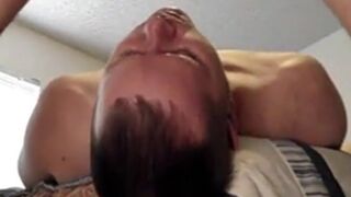 Throat fucking a daddy then shooting cum in his mouth