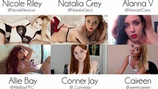 6 Girls Nicole Riley, Natalia Grey, Alanna V, Allie Bay