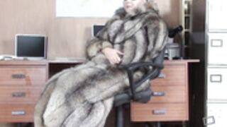 Cherry Blush fur coat