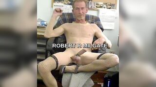 ROBERT R MILGATE A SLUT IN A SHEER  NUDE BODYSTOCKING
