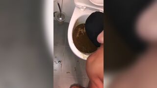 Faggot Drinks Shitty Toilet Water