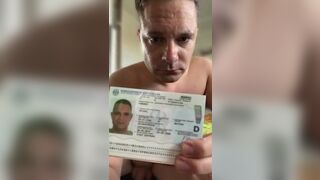 fucking faggot cums on his own passport