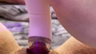 maelangleysoryu pussy pump thrusting dildo and vibrating anal plug make squirt multiple xxx onlyfans porn videos