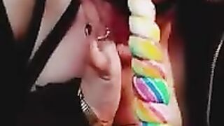 Her Wet Pussy Melts Huge Popsicle Girlfriend Webcam