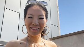 Asa Akira - Outdoor Oiled Tits OF Live Stream