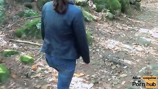 Alice Coquine - 4K-Tittyfuck Standing up in the Forest,