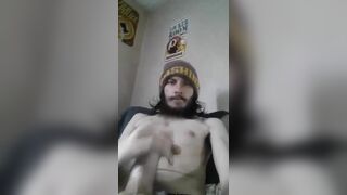 Guy cumming fast and hard after 3 years of no pussy...
