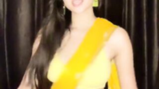 soumi yellow saree for her nude be my frnd@500 paytm