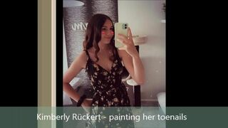 Kimberly Rückert - Painting her Toenails